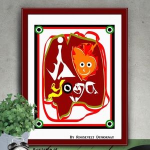 Wall Art + Yoga Art Print 8"x10"  Unframed Wall Decor - Home Decor -Holiday Gift